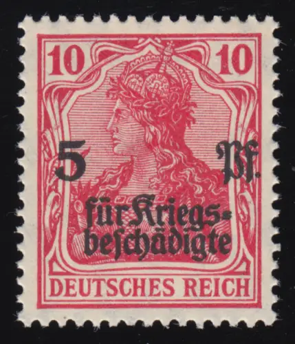 105a Kriegsgeschädigtenhilfe 10+5 Pf ** rot, geprüft