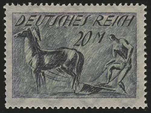 196 Freimarke Pflüger 20 M Wz 2, postfrisch **