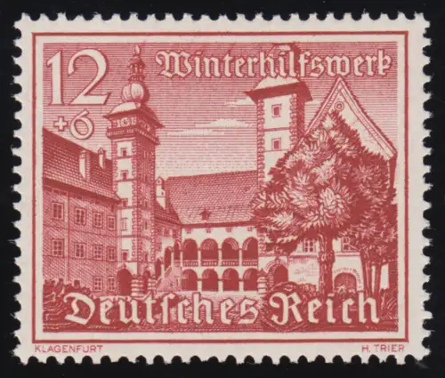 735x Winterhilfswerk Bauwerke 12 Pf senkrecht geriffelt, postfrisch **