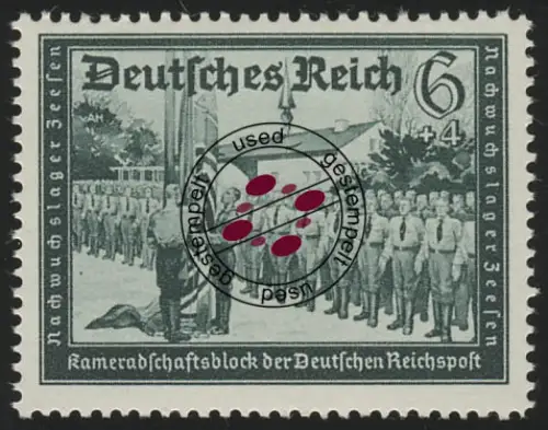 705 Kameradschaftsblock 6+4 Pf, gestempelt O