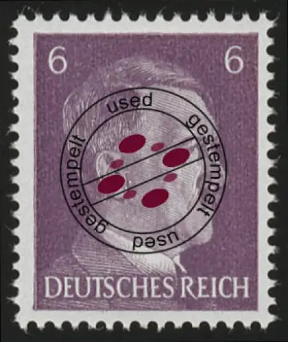 785 Hitler 6 Pf, gestempelt O