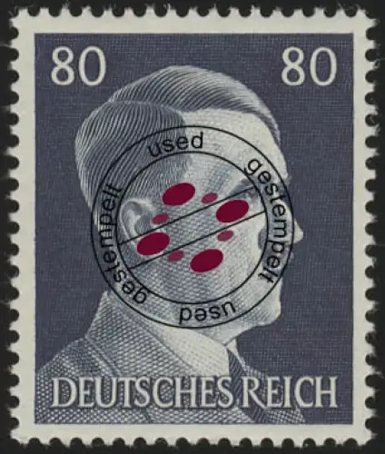 798 Hitler 80 Pf, gestempelt O