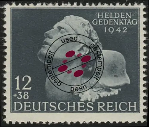 812 Heldengedenktag 1942 - Marke, gestempelt O