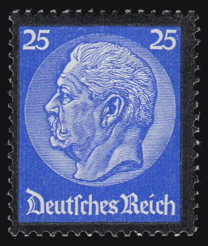 553 Hindenburg Trauerrand 25 Pf, postfrisch ** geprüft