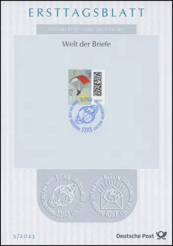 ETB 05/2023 Welt der Briefe 61 Cent, Briefmarkengleiter