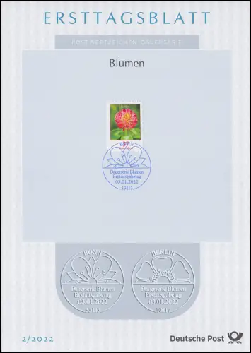 ETB 02/2022 Blumen 37 Cent, Rotklee