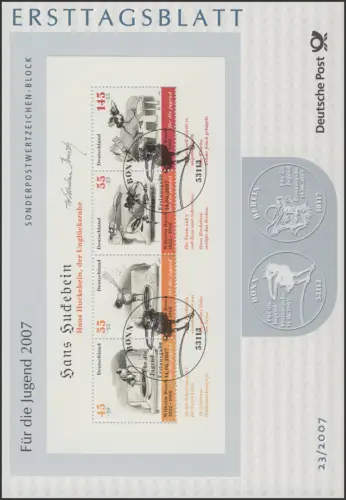 ETB 23/2007 Block 71 Wilhelm Busch, Hans Huckebein, der Unglücksrabe