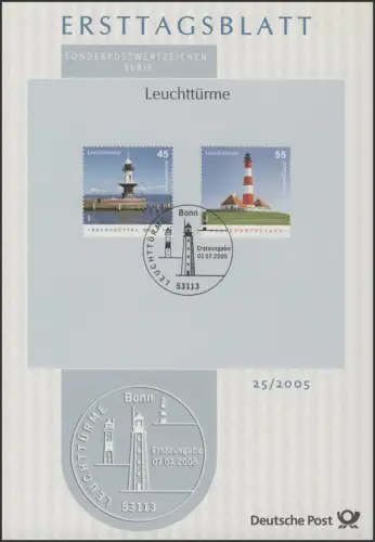 ETB 25/2005 Leuchttürme, Brunsbüttel, Westerheversand