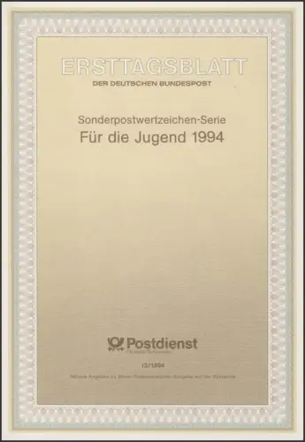 ETB 12/1994 Jugendmarken - Dr. Heinrich Hoffmann - Struwwelpeter und andere...