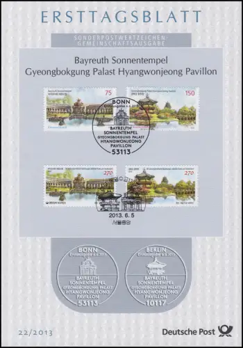 ETB 22/2013 Bayreuth, Seoul, Joint Issue mit Südkorea