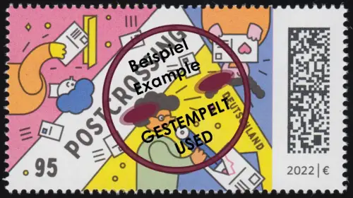3722 Postcrossing, O gestempelt