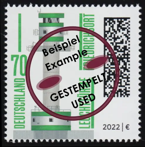 3696 Leuchtturm Friedrichsort, O gestempelt