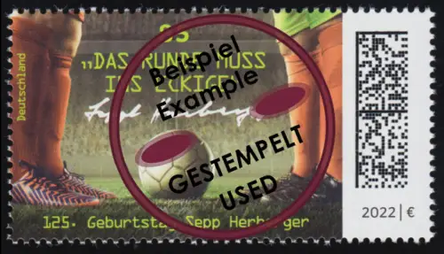 3675 Fußballtrainer Sepp Herberger, O gestempelt