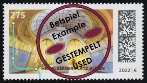 3674 U-Bahnstation: Heidelberger Platz Berlin, O gestempelt