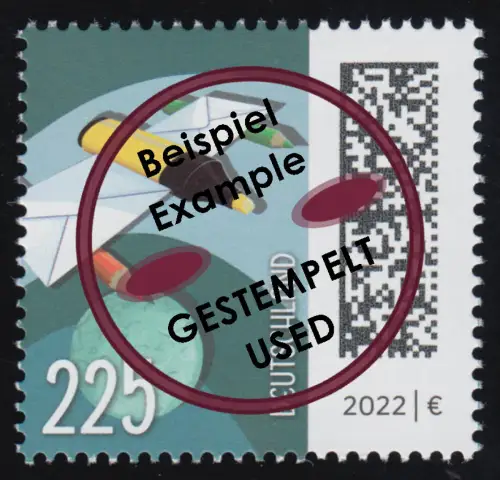 3673 Briefsonde im Weltall 225 Cent, O
