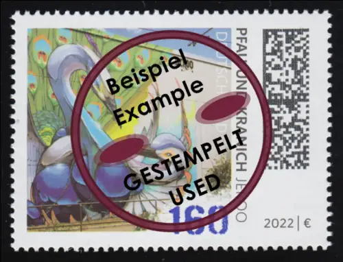 3667 Street Art: JEROO - Pfau und Kranich, O