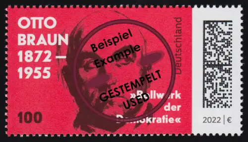 3660 Otto Braun, gestempelt O