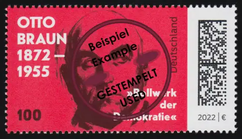 3660 Otto Braun, gestempelt O