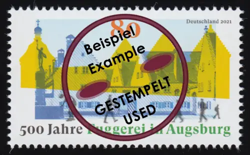 3621 Jubiläum 500 Jahre Fuggerei in Augsburg, gestempelt O