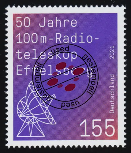 3599 Radioteleskop Effelsberg, gestempelt O