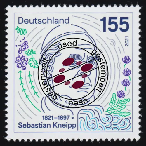 3598 Sebastian Kneipp, gestempelt O