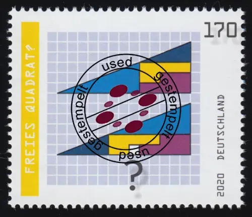 3537 Optische Täuschungen: Freies Quadrat?, gestempelt O