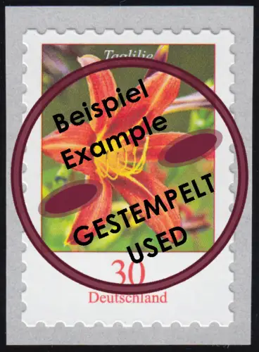 3516 Blume Taglilie 30 Cent, selbstklebend, gestempelt O