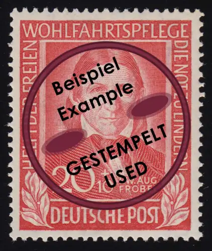 119 Friedrich Fröbel 20+10 Pf O gestempelt