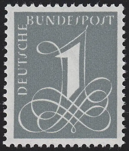 226xw Ziffer 1 Pf, gestempelt O