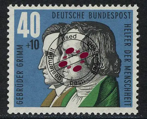 325 Wohlfahrt Brüder Grimm 40+10 Pf Sterntaler, gestempelt O