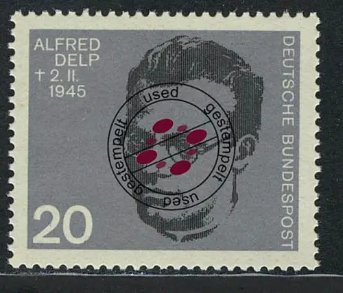 434 aus Block Widerstandskämpfer 20 Pf Delp, gestempelt O