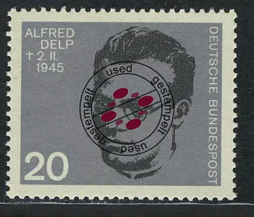 434 aus Block Widerstandskämpfer 20 Pf Delp, gestempelt O