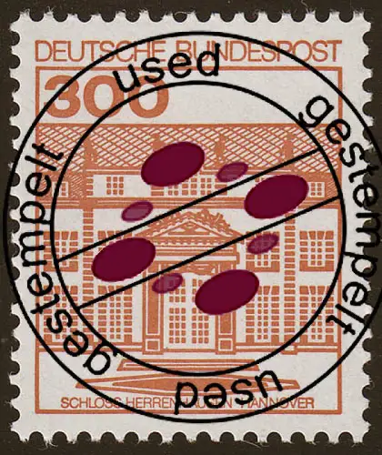 1143 II Burgen und Schlösser 300 Pf Herrenhausen, O LETTERSET