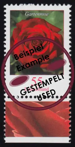 2669 Blume 55 C Gartenrose NASSKLEBEND aus Bogen, gestempelt O