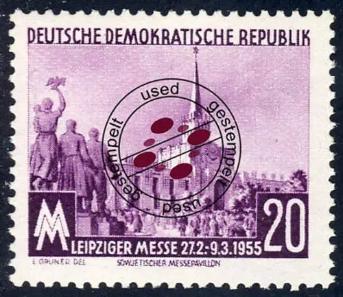 447 Leipziger Frühjahrsmesse 20 Pf, gestempelt O