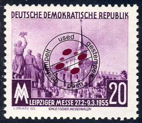 447 Leipziger Frühjahrsmesse 20 Pf, gestempelt O