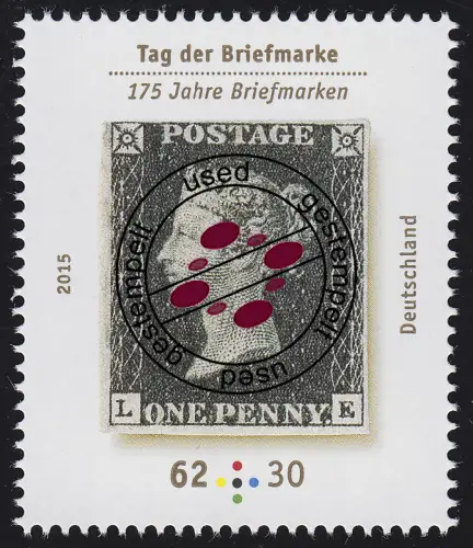 3173 Tag der Briefmarke - One Penny Black, gestempelt O