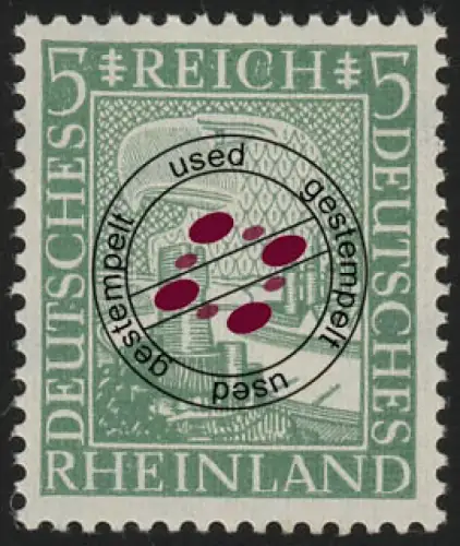 372 Rheinland 5 Pf, gestempelt O