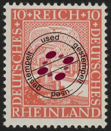 373 Rheinland 10 Pf, gestempelt O