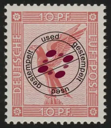 379 Flugpostmarken Adler 10 Pf, gestempelt O