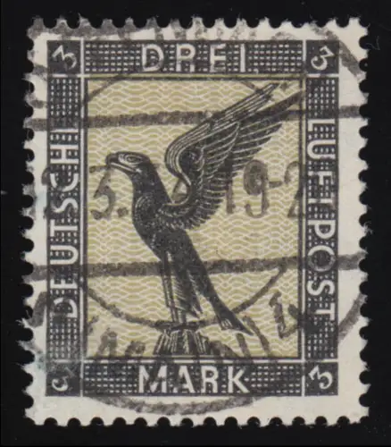 384 Flugpostmarken Adler 3 Mark, gestempelt O