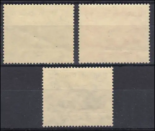 695-697 Nürburgring-Rennen mit Aufdruck, Satz sauber entfalzt *