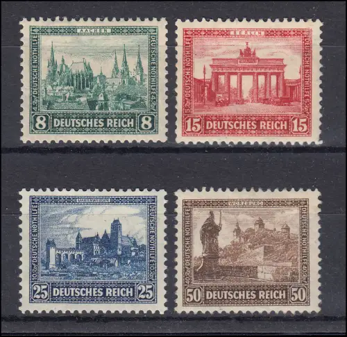 460-463 Deutsche Nothilfe Sehenswürdigkeiten, 4 Werte, Satz *