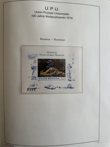 100 Jahre Weltpostverein UPU - zwei Bände, ca. 180 Seiten, mit Briefmarken **