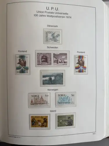 100 Jahre Weltpostverein UPU - zwei Bände, ca. 180 Seiten, mit Briefmarken **