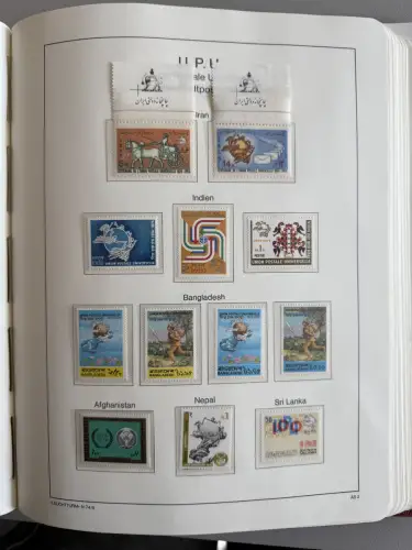 100 Jahre Weltpostverein UPU - zwei Bände, ca. 180 Seiten, mit Briefmarken **