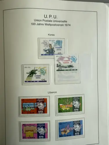 100 Jahre Weltpostverein UPU - zwei Bände, ca. 180 Seiten, mit Briefmarken **