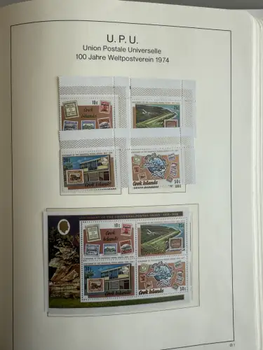 100 Jahre Weltpostverein UPU - zwei Bände, ca. 180 Seiten, mit Briefmarken **