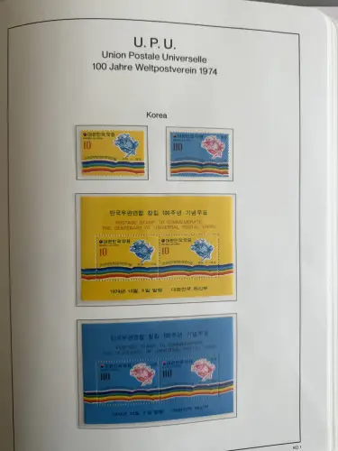 100 Jahre Weltpostverein UPU - zwei Bände, ca. 180 Seiten, mit Briefmarken **