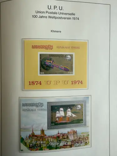 100 Jahre Weltpostverein UPU - zwei Bände, ca. 180 Seiten, mit Briefmarken **